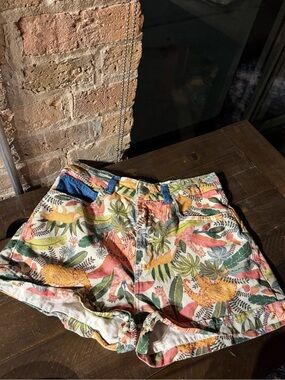 Women's animal Print Jean Shorts - Multicolor. European size 40